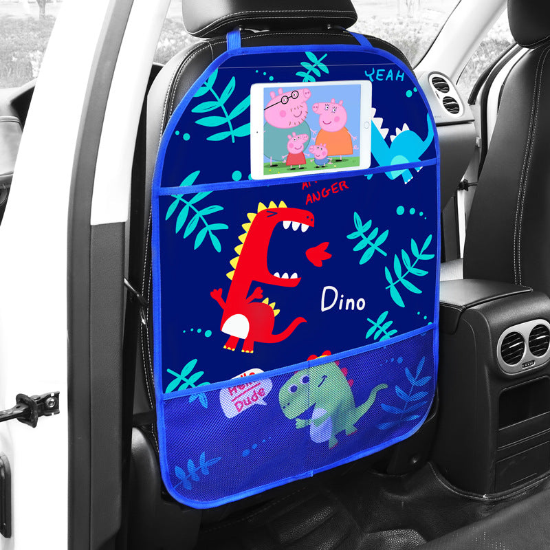 Car seat anti-kick pad, children's cartoon anti-dirty protective pad, rear anti-kick, anti-wear protection, car seat back bag